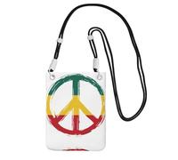 DIEzig Peace Symbol Printing Crossbody Phone Case For Adult Wallet Crossbody Shoulder Bag With Detachable Shoulder Strap
