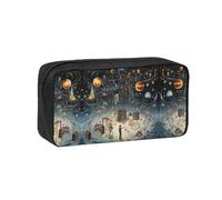 DIEzig Physics Print Printed Roomy Pencil Organizer, Smooth Zipper Pouch for Pens Markers Highlighters, College Art