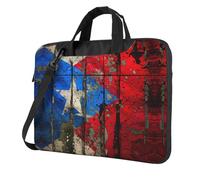 DIEzig Puerto Rico Wallpaper Flag Print Laptop Bag Oxford Cloth Shoulder Tote Soft Fabric Comfortable Padded Case For Everyday Use