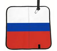 DIEzig Russian flag Printed Compact Foldable Sitting Pad Oxford Base, Portable Cushion for Fishing Sports Events