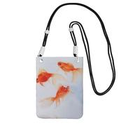DIEzig Small Goldfish Swimming In The Water Printing Crossbody Phone Case For Adult Wallet Crossbody Shoulder Bag With Detachable Shoulder Strap