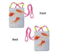 DIEzig Small Goldfish Swimming In The Water Printing Crossbody Phone Case For Adult Wallet Crossbody Shoulder Bag With Detachable Shoulder Strap