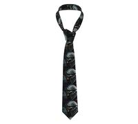 DIEzig Spartan Warrior Helmet Men's Elegant Patterned Necktie Set for Formal and Casual Occasion, Men's Slim Necktie
