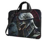 DIEzig Spartan Warrior Helmet Print Laptop Bag Oxford Cloth Shoulder Tote Soft Fabric Comfortable Padded Case For Everyday Use