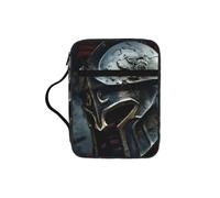 DIEzig Spartan Warrior Helmet Printed Bible Storage Organizer Bag with Multi-Pockets Versatile Carry Bag for Book Tablet & Pen