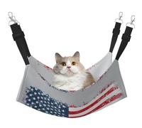 DIEzig Stars And Stripes Medium Cage Hammock Hanging Soft Bed For Kitten,Ferret,Puppy Or Small Pet