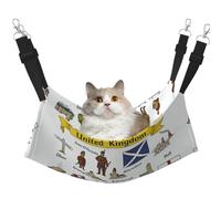 DIEzig United Kingdom Cultural Symbo Medium Cage Hammock Hanging Soft Bed For Kitten,Ferret,Puppy Or Small Pet