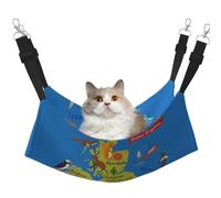 DIEzig United Kingdom Map Medium Cage Hammock Hanging Soft Bed For Kitten,Ferret,Puppy Or Small Pet