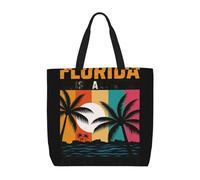 DIEzig We'Re Going To Florida 1-Pack Economical 15.7"X19.6" Tote Bags, Lightweight Largereusable Grocery Shopping Cloth Bags