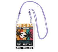 DIEzig We'Re Going To Florida Printing Crossbody Phone Case For Adult Wallet Crossbody Shoulder Bag With Detachable Shoulder Strap