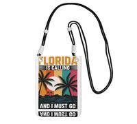 DIEzig We'Re Going To Florida Printing Crossbody Phone Case For Adult Wallet Crossbody Shoulder Bag With Detachable Shoulder Strap