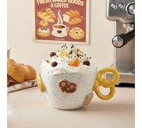 DIF DECO Christmas Mugs 11.8 OZ Ceramic Cute Pretzel Shape Coffee Mug with Handle Unique Holiday Hot Cocoa Cup Perfect for Tea & Coffee Lovers, Gifts for Family or Children, Dishwasher Safe(350ml)