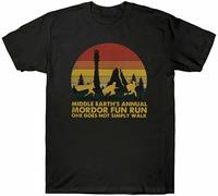 dif ZHENGCHANG Ring Middle T The of Shirt Fun Mordor Earth¡¯s Lord Run Annual Vintage Men'sL Black
