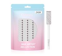 Difenni Small Sanding Bands Nail Drill Bits,100 Pcs Sanding Bands for Nail Drill with 3.1mm Mandrel Bit 240 Fine Grit Nail File for Acrylic Nails Gel Removing Shaping Manicures and Pedicure,Zebra