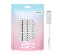 Difenni Small Sanding Bands Nail Drill Bits,100 Pcs Sanding Bands for Nail Drill with 3.1mm Mandrel Bit 180 Fine Grit Nail File for Acrylic Nails Gel Removing Shaping Manicures and Pedicure, Zebra