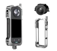 DIFESURO Utility Frame Case for Insta360 X5 Accessories,Insta 360 X5 Aluminum Alloy Protective Cage with Quick Release,Silicone Lens Cover,Built-in Cold Shoe Mounts