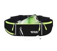 Diffaxy Running Belt, Black Lightweight Running Bag with Water Bottle Pocket and Mobile Phone Pocket, Running Belt Can Be Adjusted Yourself, Suitable for Running and Outdoor Activities