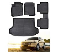 DiffCar for Honda HR-V Floor Mat & Cargo Liner 2025 2024 2023, All Weather TPE Rubber Automotive Accessories for HRV LX Sport EX-L (Gas & Hybrid) Front Rear & Cargo Full Set Anti-Slip Carpet, Black