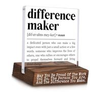 Difference Maker Definition, Thank you Appreciation Gift for Nurse, Doctor, Women, Employee, Coworker, Leader, Boss, Teacher, Coach, Mentor, Decor Signs Plaques WDM3