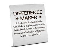 Difference Maker Gifts for Women Men Difference Maker Gifts for Colleagues Coworker Gifts from Employee Plaque Sign Desk Decor for Coworkers Boss Day Gifts Retirement Birthday Gifts