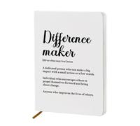 Difference Maker Gifts Journal Notebook, Thank You Appreciation Gifts for Coworkers 200 Pages, 5.6 x 8.5 inch College Ruled Thick Paper Notebook Journals, Difference Maker Gift for Teacher Boss