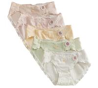 Difference U Cotton Knickers for Women 5A antibacterial Panties Thin Breathable holes Stretch briefs Multipack 5 Pack (C, M)