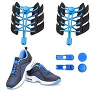 Difference U No Tie Shoelaces for Adults and Kids Sneakers Safety - 120cm Elastic Locks Shoe Laces Adults, Kids, Older Generation, Disabled, Runners (blue 101#)