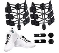 Difference U No Tie Shoelaces for Adults and Kids Sneakers Safety - 120cm Elastic Locks Shoe Laces Adults, Kids, Older Generation, Disabled, Runners (black 196#)