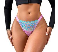 Difference U Women's Lace Thong & Tangas Cheeky Underwear Sexy Mesh G-String Comfortable Underwear Thong Panties Female Lingerie XS-L (UK, Alpha, L, Regular, Regular, A)