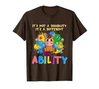 Different Ability Horse Autism Awareness Puzzle Inclusion T-Shirt, Men, Brown, Medium