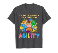 Different Ability Horse Autism Awareness Puzzle Inclusion T-Shirt, Men, Dark Heather Grey, X-Large