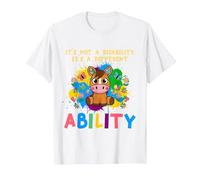 Different Ability Horse Autism Awareness Puzzle Inclusion T-Shirt, Men, White, Large