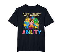 Different Ability Horse Autism Awareness Puzzle Inclusion T-Shirt, Men's Big and Tall, Black, 4X Tall