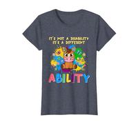 Different Ability Horse Autism Awareness Puzzle Inclusion T-Shirt, Women, Heather Blue, 3X-Large