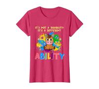 Different Ability Horse Autism Awareness Puzzle Inclusion T-Shirt, Women, Red Heather, X-Small
