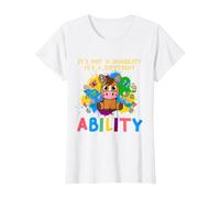 Different Ability Horse Autism Awareness Puzzle Inclusion T-Shirt, Women, White, Small