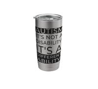 Different Ability Not A Disability Autism ADHD Awareness Stainless Steel Insulated Tumbler