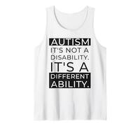 Different Ability Not A Disability Autism ADHD Awareness Tank Top