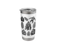 Different Apes Vintage Sketch Art Wildlife Monkey Retro Stainless Steel Insulated Tumbler