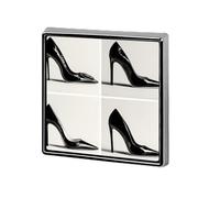 Different Black High Heels Unisex Brooches & Pins Square Lightweight Lapel Badge Jewelry for Clothing Shawl Hat