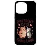 Different Cats Same Love Cute Feline Hugging Design Case for iPhone 15 Pro Max