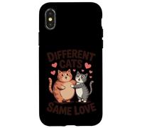 Different Cats Same Love Cute Feline Hugging Design Case for iPhone X/XS