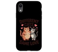 Different Cats Same Love Cute Feline Hugging Design Case for iPhone XR