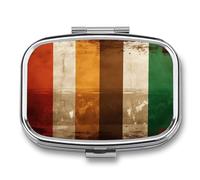 Different Colored Bars Pill Box Medicine Pill Organizer Small Pill Case Travel Pill Container Portable Pill Case for Pocket 2 Compartment Pill Holder Pill Boxes for Travel