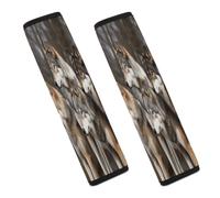 Different Colored Wolves Car Seat Belt Cover Soft Comfortable Shoulder Seatbelt Pads Cover Seat Belt Pad for Suitable for Car Interior Accessorie