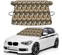 different colored wolves Car Windshield Cover for Ice and Snow, Printed Windshield Snow Cover Universal Fit for Cars, SUVs & Sedans