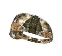 Different Colored Wolves Printed Running Headband Women, Foldable Adjustable Width, Non Slip for Workout Washing and Spa