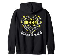 Different Does Not Mean Less Autism Awareness Autistic Month Zip Hoodie