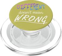 Different Doesn't Mean Wrong Purple Text PopSockets PopGrip for MagSafe