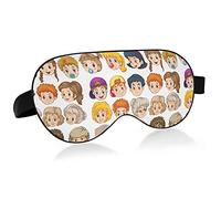 Different Faces of Male and Female Eye Masks Cover Blocks Light Sleep Mask Shade Cover Blindfold Relaxing Eyeshade Cover with Adjustable Head Strap for Men Women Kids